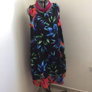 Floral trapeze dress